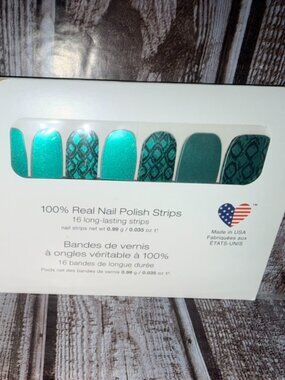Snake My Day Color Street Nail Polish Strips Retired Green Snake Print Nail Art